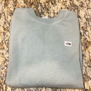 Light green size medium north face sweatshirt